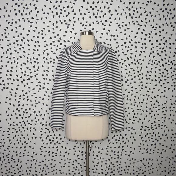 kate spade Jackets & Blazers - Kate Spade New York White Striped Audra Jacket